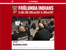 Tablet Screenshot of frolundaindians.com